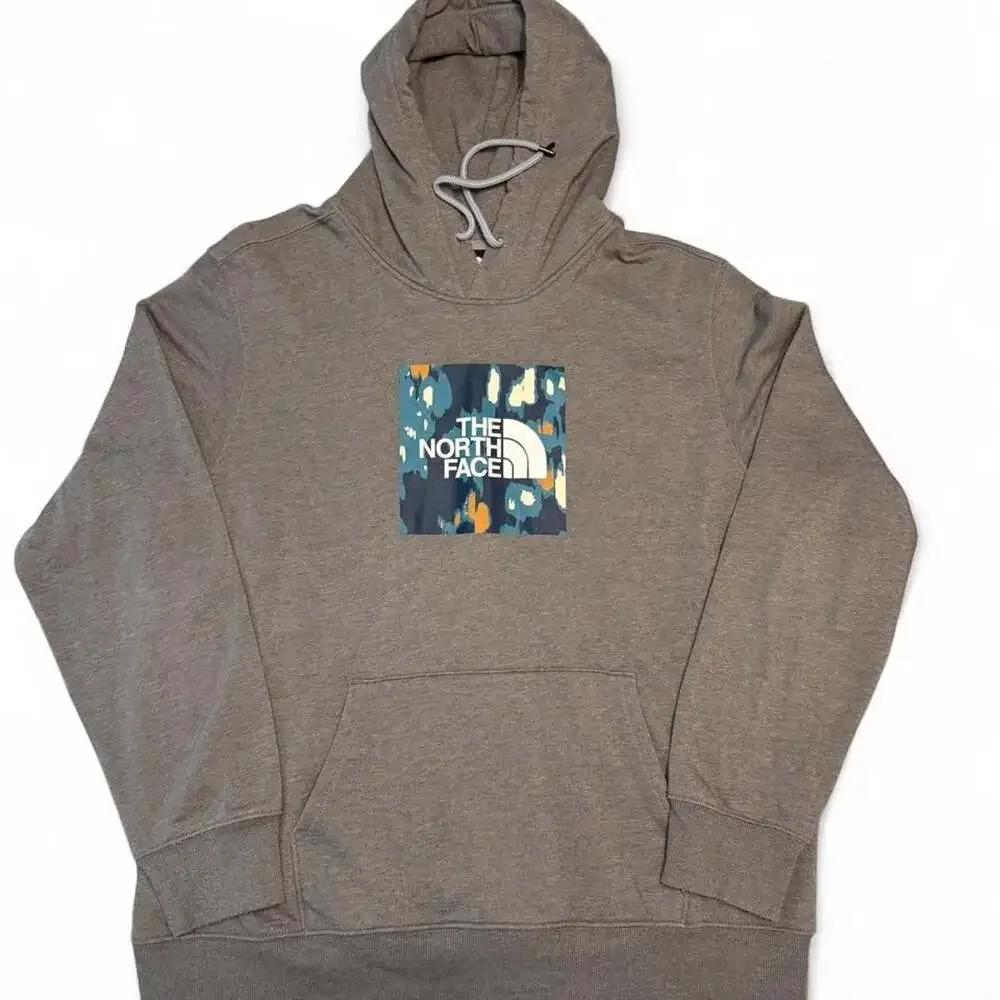 The North Face Camo Box Logo Hoodie Gray Size XL
